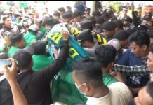 Demo BBM di Sarolangun Ricuh, Polisi Pukul Mundur Mahasiswa