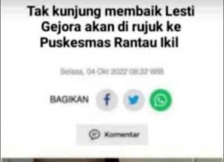 Viral, Lesti Kejora Dirujuk ke Pusksesmas Rantau Ikil