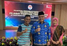 Hadiri Pelantikan Sesmenpora, Ketua Bawaslu Bungo Berikan Ucapan
