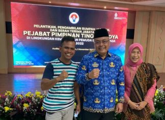 Hadiri Pelantikan Sesmenpora, Ketua Bawaslu Bungo Berikan Ucapan