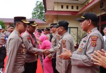 Tiba di Mapolres, AKBP Imam Rachman Disambut Jajaran Polres Sarolangun