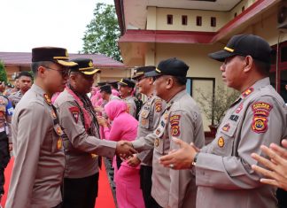 Tiba di Mapolres, AKBP Imam Rachman Disambut Jajaran Polres Sarolangun
