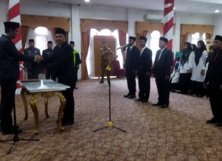 Wabup Nilwan Yahya Lantik Tujuh Pejabat Administrasi dan Pejabat Fungsional