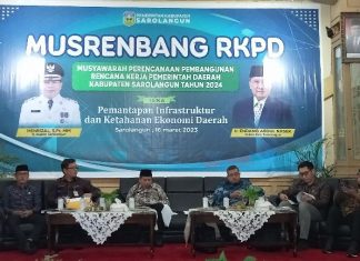 Pj Bupati Sarolangun Buka Musrenbang RKPD Kabupaten Sarolangun Tahun 2024