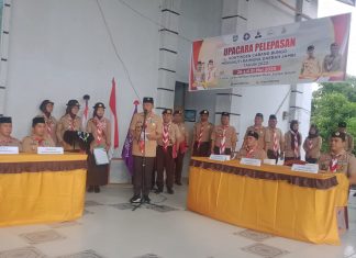 Wabup Bungo Lepas 42 Kontingen Pramuka Cabang Bungo Ikuti Raimuna Daerah Jambi