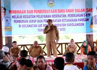 PJ Bupati Bachril Bakri Canangkan Program Pembinaan dan Pemberdayaan Masyarakat SAD