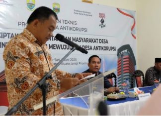 Sekda Muaro Jambi Dampingi Tim Penilai KPK RI, Desa Anti Korupsi di Desa Mekar Sari
