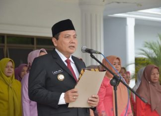 Pj Bupati Bachril Bakri Jadi Irup Upacara Harlah Pancasila Ke-78 Tahun 2023