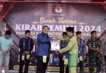 Bupati Bungo Hadiri Serah Terima Kirab Pemilu 2024, Berharap Partisipasi Masyarakat Meningkat