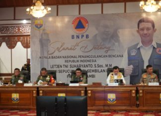 Gubernur Jambi Rakor Pencegahan Karhutla Bersama BNPB RI