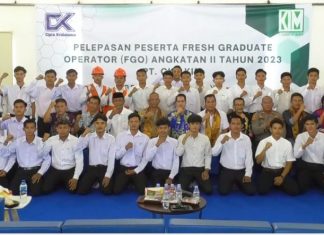 Program Perusaahaan untuk Pekerja Lokal, PT CK-KIM Lepas 40 Peserta FGO Angkatan II Tahun 2023 Mengikuti Training di Kalimantan