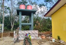 Pembangunan Sarana Air Bersih Hampir Rampung, Satgas TMMD: Masuk Tahap Pemasangan Keramik