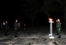 Dandim 0416/Bute Pimpin Apel Kehormatan dan Renungan Suci di TMP Satria Negara
