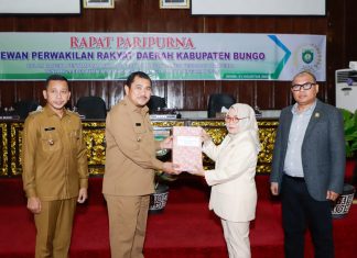 DPRD Bungo Gelar Rapat Paripurna Penyampaian Nota Pengantar Bupati Bungo Terhadap Ranperda Perubahan APBD 2023