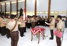 Ketua Kwarcab Pramuka Bungo Lantik Pengurus Saka Kalpataru