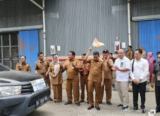 Wabup Bungo Lepas Keberangkatan Penyaluran Bantuan Pangan Beras untuk 20.000 KPM