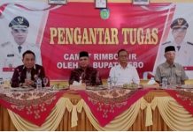 Pj Bupati Aspan Hadiri Pengantar Tugas Camat Rimbo Ilir