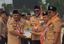 Pj Bupati Tebo H Aspan Terima Penghargaan Lencana Darma Bhakti dari Kwarda Jambi