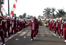 Semarak HUT Bungo Ke-58, SDN 105 Rambah Ikuti Kejuaraan Marching Band Bupati Cup 2023