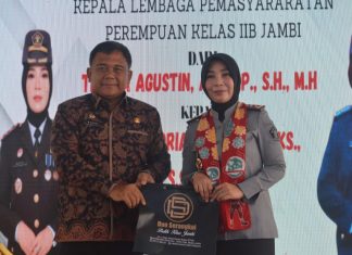 Sekda Budhi Hartono Hadiri Sertijab dan Pisah sambut Kepala Lapas Perempuan Kelas ll B Jambi
