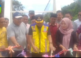 Pj Bupati Tebo Aspan Resmikan Jembatan Gantung Sungai Belilas
