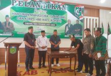 Pj Bupati Aspan Hadiri Pelantikan Pengurus HMI dan Kohati Tebo