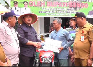 Dinas TPH-Bun Bungo Salurkan Bantuan Alsintan Untuk Kelompok Tani Di Dusun Rantau Duku