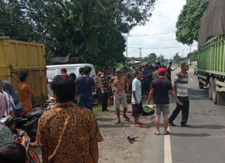 Pemotor di Bungo Tewas Usai Tabrak Belakang Truk