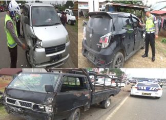 3 Mobil Terlibat Kecelakaan Beruntun di Bungo