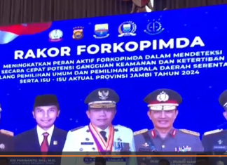 Jelang Pemilu 2024 Gubernur Jambi Rakor Unsur Forkopimda Se Provinsi Jambi
