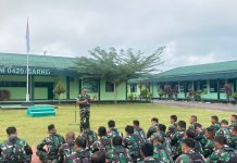 Dandim 0420 Sarko Berikan Jam Komandan ke Seluruh Prajurit