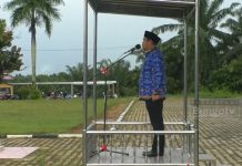 Bupati H Mashuri Jadi Irup Upacara Bulanan Sekaligus Halal BI Halal