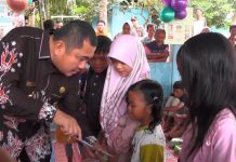 Bupati H Mashuri Hadiri Peringatan Hari Anak Nasional ke-40 di KAT SAD Pelepat