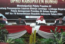 HUT ke-79 RI, DPRD Bungo Gelar Rapat Paripurna Mendengarkan Pidato Kenegaraan Presiden Joko Widodo