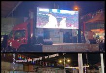 Support Timnas Indonesia, Dedy – Dayat Gelar Nobar di Pasar Lubuk Landai, Masyarakat Membludak