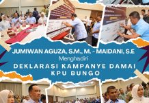 Paslon Nomor Urut 2 JADI Hadiri Deklarasi Kampanye Damai Oleh KPU Bungo