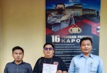 Resmi, Tim Hukum Jumiwan Aguza – Maidani Laporkan Akun Facebook Toean Moeda ke Polres Bungo