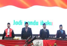 Bupati Bungo Mashuri Hadiri Rapat Paripurna Pengambilan Sumpah Janji Pimpinan DPRD Kabupaten Bungo Periode 2024-2029