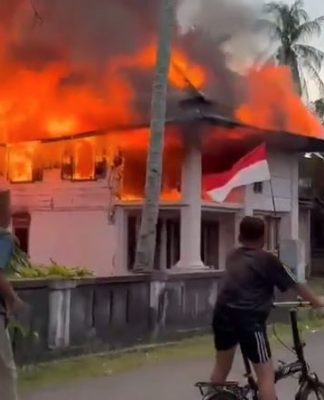 Rumah Kapus Rantau Ikil Ludes Terbakar, Diduga Akibat Korsleting Listrik
