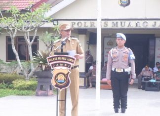 Wabup Muaro Jambi Pimpin Apel Gelar Pasukan Operasi Zebra 2025
