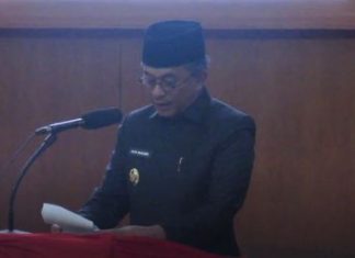 Wabup Jun Mahir Hadiri Paripurna Penyampaian Lima Ranperda Baru