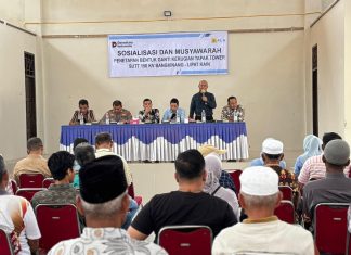 PLN Hadir untuk Rakyat, Sosialisasikan Pembangunan SUTT 150 kV Bangkinang – Lipat Kain kepada Masyarakat Kampar