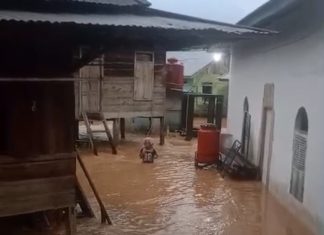 Ratusan Warga di Dusun Leban Kecamatan Rantau Pandan Terdampak Banjir