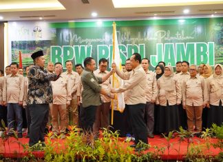 Bupati Muaro Jambi Dilantik sebagai Ketua BPW PISPI Jambi Periode 2026–2031