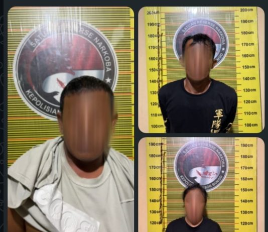 Tiga Terduga Pelaku Narkoba di Bungo Ditangkap, Polisi Sita BB Sabu 33,46 gram