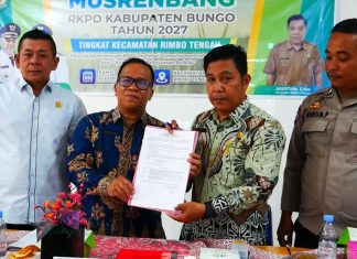 Kecamatan Rimbo Tengah Sukses Gelar Musrenbang RKPD, Infrastruktur Jadi Prioritas