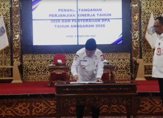Penandatanganan Perjanjian Kinerja 2026, Gubernur Al Haris Tekankan Kerja Terukur dan Fokus