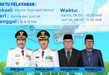 Dukcapil Kerinci Tetap Buka Pelayanan Saat Libur Nasional dan Cuti Bersama