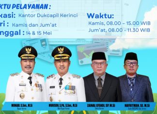 Dukcapil Kerinci Tetap Buka Pelayanan Saat Libur Nasional dan Cuti Bersama