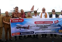 Bupati dan Wabup Bungo Sambut Langsung Penerbangan Perdana Batik Air